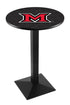 L217 - 36"" Black Wrinkle Miami (OH) Pub Table