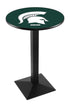 L217 - 36"" Black Wrinkle Michigan State Pub Table