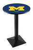 L217 - 36"" Black Wrinkle Michigan Pub Table