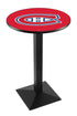 Holland Bar Stool Sports Team Black Wrinkle Montreal Canadiens Pub Table - 36""