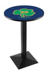 L217 - 36"" Black Wrinkle Notre Dame (Shamrock) Pub Table