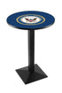 L217 - 36"" Black Wrinkle U.S. Navy Pub Table