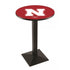L217 - 36"" Black Wrinkle Nebraska Pub Table