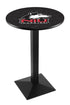 Holland Bar Stool L217 - 36"" Black Wrinkle Northern Illinois Logo Pub Table