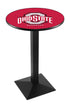 L217 - 36"" Black Wrinkle Ohio State Pub Table