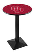 Holland Bar Stool L217 - 36"" Black Wrinkle Oklahoma Logo Pub Table