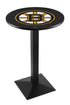 L217 - 42"" Black Wrinkle Boston Bruins Modern Pub Table