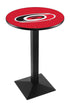 L217 - 42"" Black Wrinkle Carolina Hurricanes Modern Pub Table