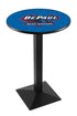 Holland Bar Stool L217 - 42"" Black Wrinkle DePaul Logo Pub Table