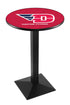 L217 - 42"" Black Wrinkle University of Dayton Pub Table