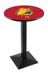 L217 - 42"" Black Wrinkle Ferris State Pub Table