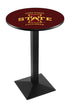 L217 - 42"" Black Wrinkle Iowa State Pub Table