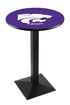 L217 - 42"" Black Wrinkle Kansas State Pub Table