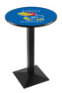 L217 - 42"" Black Wrinkle Kansas Pub Table