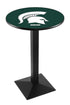 L217 - 42"" Black Wrinkle Michigan State Pub Table