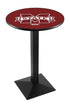 L217 - 42"" Black Wrinkle Mississippi State Pub Table