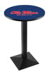 L217 - 42"" Black Wrinkle Ole' Miss Pub Table