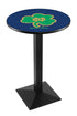 L217 - 42"" Black Wrinkle Notre Dame (Shamrock) Pub Table