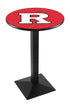 L217 - 42"" Black Wrinkle Rutgers Pub Table