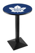 Holland Bar Stool Co. Sports Team L217 - 42"" Black Wrinkle Toronto Maple Leafs Pub Table