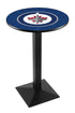 Holland Bar Stool Co. Sports Team L217 - 42"" Black Wrinkle Winnipeg Jets Pub Table