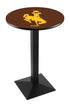 L217 - 42"" Black Wrinkle Wyoming Pub Table