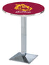 Holland Bar Stool L217 - 36"" Chrome Arizona State Logo Pub Table with Sparky Logo