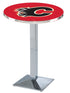 L217 - 36"" Chrome Calgary Flames Modern Pub Table