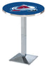 L217 - 36"" Chrome Colorado Avalanche Pub Table