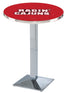 L217 - 36"" Chrome Louisiana-Lafayette Pub Table