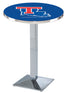 L217 - 36"" Chrome Louisiana Tech Pub Table