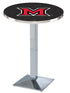 L217 - 36"" Chrome Miami (OH) Pub Table