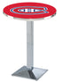 Holland Bar Stool Sports Team Chrome Montreal Canadiens Pub Table - 36""