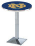 L217 - 36"" Chrome Notre Dame (ND) Pub Table