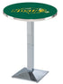 L217 - 36"" Chrome North Dakota State Pub Table Green