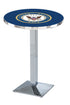 L217 - 36"" Chrome U.S. Navy Pub Table