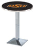 L217 - 36"" Chrome Oklahoma State Pub Table