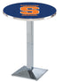 Holland Bar Stool Sports Logo Chrome Syracuse Pub Table - 36""