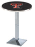 Holland Bar Stool Sports Team Chrome Texas Tech Pub Table - 36""