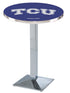 Holland Bar Stool Sports Team Chrome TCU Pub Table - 36""