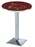 Holland Bar Stool Sports Team Chrome Texas State Pub Table - 36""