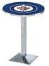 Holland Bar Stool Co. Sports Team L217 - 36"" Chrome Winnipeg Jets Pub Table