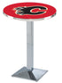 L217 - 42"" Chrome Calgary Flames Modern Pub Table