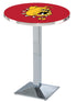 L217 - 42"" Chrome Ferris State Pub Table