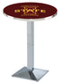 L217 - 42"" Chrome Iowa State Pub Table