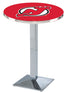 L217 - 42"" Chrome New Jersey Devils Pub Table