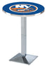 L217 - 42"" Chrome New York Islanders Pub Table