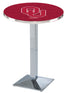 Holland Bar Stool L217 - 42"" Chrome Oklahoma Logo Pub Table