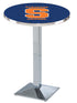 Holland Bar Stool Sports Logo Chrome Syracuse Pub Table - 42""