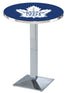 Holland Bar Stool Co. Sports Team L217 - 42"" Chrome Toronto Maple Leafs Pub Table